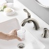 Coucheta 8" Widespread Bathroom Faucets - 3-Hole Design with Pop-Up Drain & cUPC Hoses in Multiple Finishes, Single & 2-Pack Options - 3 of 4
