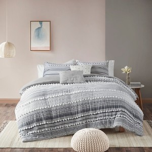 4Pcs Comforter Set, Modern Bedding Set, Cotton Bed Comforter - 1 of 4