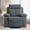 NicBex Recliner Chair Glider Chair 270 Degree Swivel Chair With LED Light Adjustable Backrest Armchair with USB Port With Side Pocket - 2 of 4