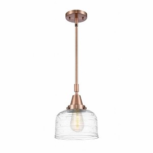 Bell - 1 Light Stem Hung Mini Pendant In Industrial Style-11.13 Inches Tall and 8 Inches Wide - 1 of 1