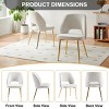 Modern Fabric Upholstered Dining Chairs Set of 4,Metal Leg Hollow Back Kitchen Dining Room Chair,Armless Padded Side Chair-Coolbibila - 2 of 4