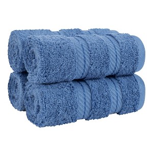 American Soft Linen 100% Cotton Turkish Luxury 4 Piece Washcloth Set, 13x13 inches Washcloth Hand Face Towels for Bathroom and Kitchen Washrags - 1 of 4