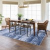 Washable Rugs, Non Slip Indoor Distressed Blue Rug Trellis Large Rug Soft Non Shedding Stain Resistant Carpet for Dining Room - 3 of 4