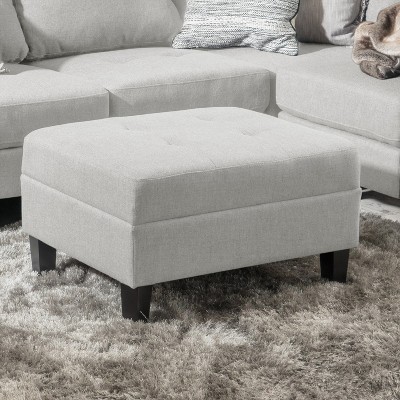 Christopher Knight Home Zahra Contemporary Fabric Tufted Ottoman