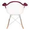 LeisureMod Wilson Single Modern Velvet Upholstered Rocking Chair for Nursery or Living Room - 4 of 4