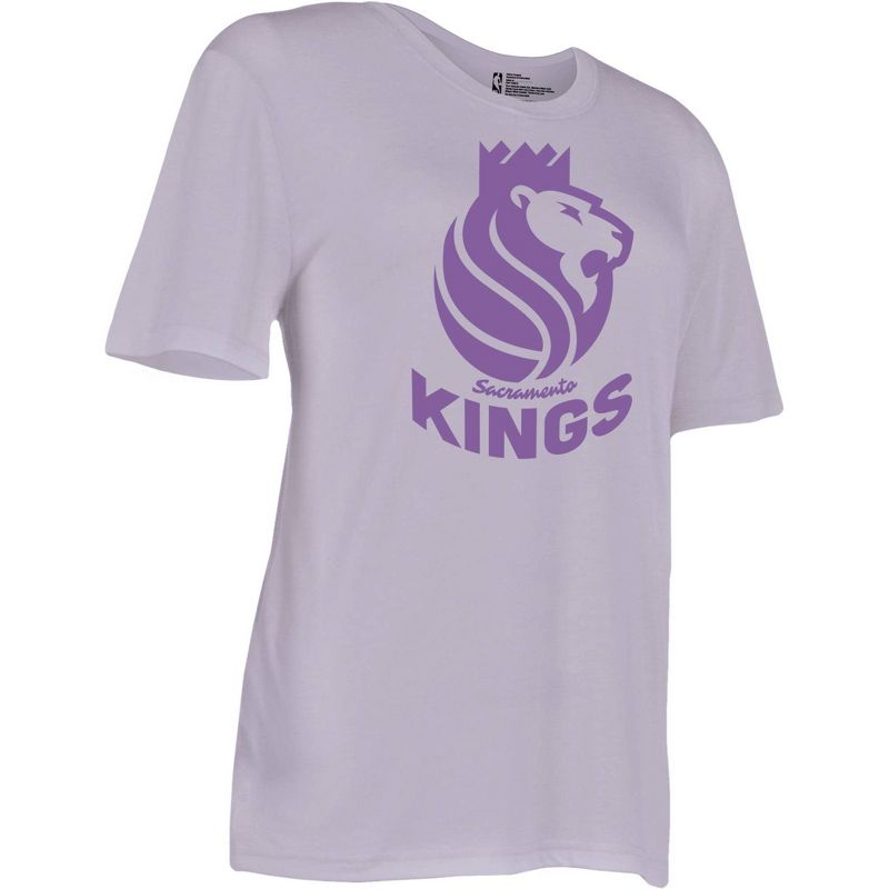 NBA Sacramento Kings Women&#39;s Short Sleeve Vintage Logo Tonal Crew T-Shirt, 3 of 5