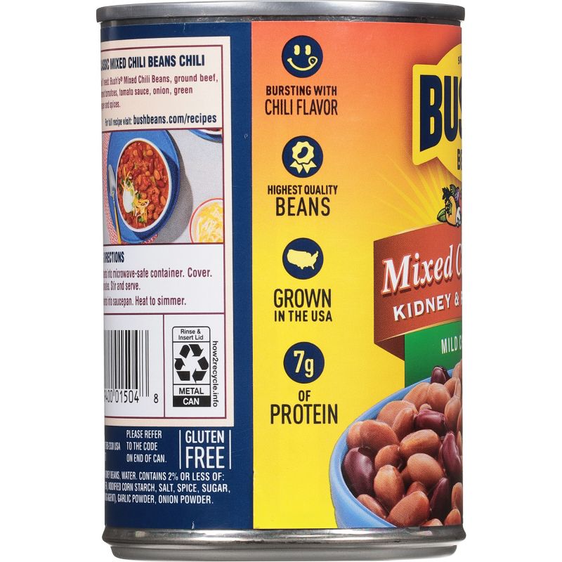 Bush&#39;s Mixed Pinto &#38; Kidney Beans in Medium Chili Sauce - 15.5oz, 4 of 8