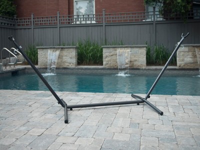 Universal Black Steel Hammock Stand with Hardware