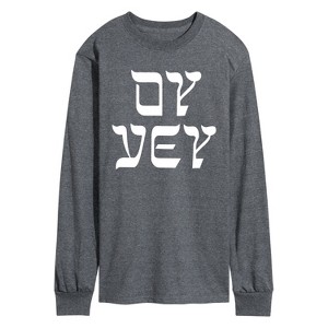 Men's - Instant Message - Oy Vey Long Sleeve Graphic T-Shirt - 1 of 4