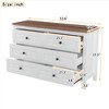 Lycvki Retro Wooden Dresser with 6 Drawer for Bedroom - 2 of 4