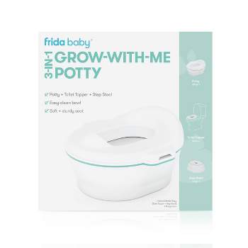 Frida Baby Grow-With-Me Potty for Potty Training - Transforms from Potty to Toilet Topper + Step Stool