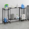 Breighton Home 32.75" Xtra Storage 2 Tier Tall Folding Metal Shelves with Set of 2 Deluxe Extension Shelves in - 2 of 4