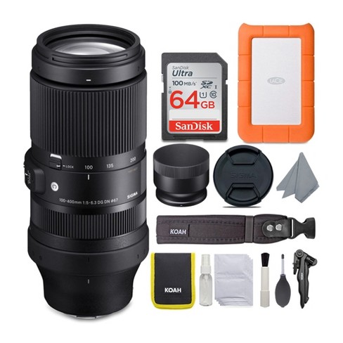 Sigma 100-400mm F/5-6.3 Dg Dn Os Lens For Sony E-mount And 1tb Hdd