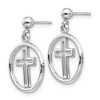 Black Bow Jewelry 12mm Eternal Life Cross Dangle Post Earrings in 14k White Gold - 2 of 4