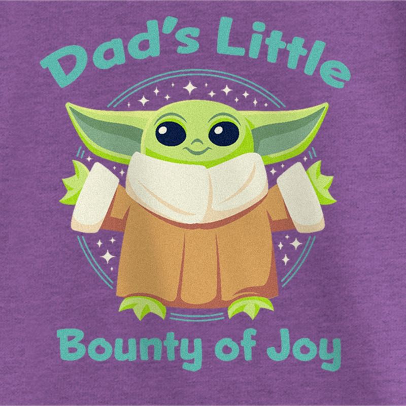 Girl's Star Wars: The Mandalorian Grogu Dad's Little Bounty of Joy T-Shirt, 2 of 5