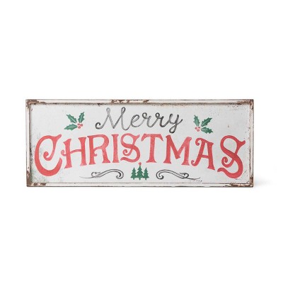 Park Hill Collection Merry Christmas Iron Plaque : Target