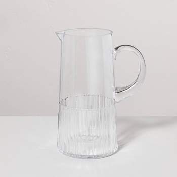 79oz Fluted Glass Beverage Pitcher Clear - Hearth & Hand™ with Magnolia