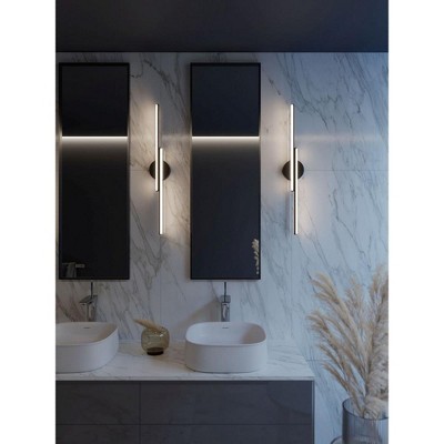 Ella 24.25" Black Acrylic LED Vanity Light