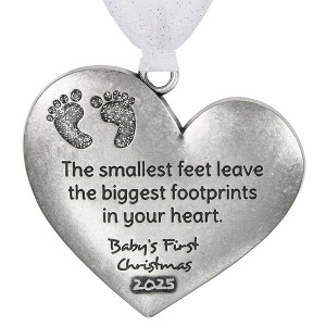 Gloria Duchin Heart with Baby Feet Tree Ornament - 1 of 3