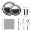 Crown Display 350-Piece Disposable Dinnerware Set – Paper Plates, Paper Cups, Napkins, Plastic Forks, Knives & Spoons – Serves 50 Guests - 4 of 4