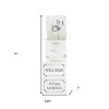 HomeRoots Set of Two White Solid Wood Welcome And Please Sanitize Porch Container Signs - 3 of 4