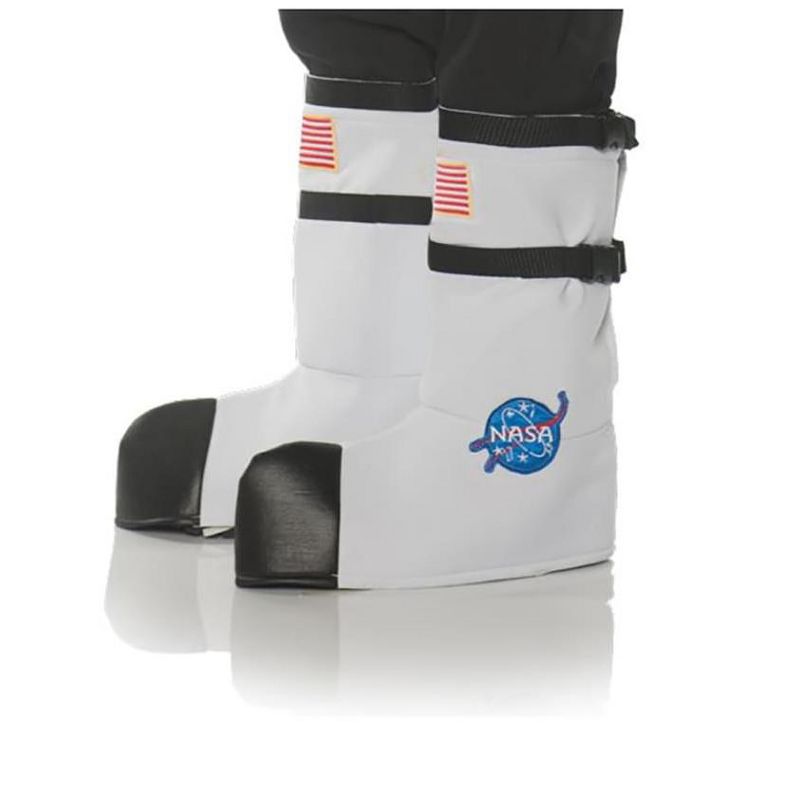 Underwraps NASA Astronaut Adult Costume Boot Tops - One Size- White, 1 of 2