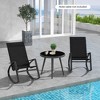 Tangkula 2 PCS Patio Rocking Chairs w/ Ergonomic Backrest Seat Safe Stoppers for Backyard - 2 of 4
