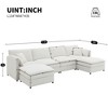 6 Seat Chenille Modular Sectional Sofa,U Shaped Cloud Couch Set with Double Cushions - 4 of 4