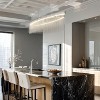 Modern LED Pendant light Aluminum Tassel Linear Chandeliers Dimmable Home Decor - 3 of 3