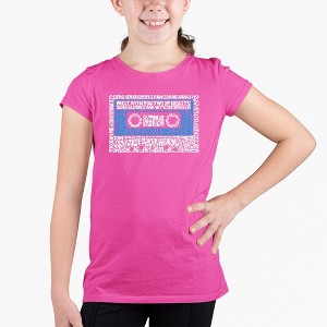 LA Pop Art Girl's Word Art T-shirt - 80s One Hit Wonders - 1 of 4
