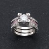 Skylar Wedding Ring Set for Women Engagement Ring Wedding Band Cz Ginger Lyne Collection - 3 of 3
