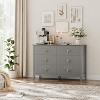 Bedroom Dressing Table with 6 Drawers, 48" Wide Modern Chest of Drawers with Metal Handles, Wooden Storage Cabinet for Bedroom, Living Room, Hallway - 3 of 4
