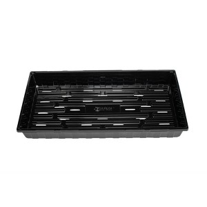 SUNPACK 10" x 20" Heavy Duty Plastic Seed Starting Tray, Black, 2" - 1 of 2