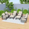 UPTIOT 8-Piece Brown Rattan Wicker Outdoor Patio Conversation Set - 2 of 4