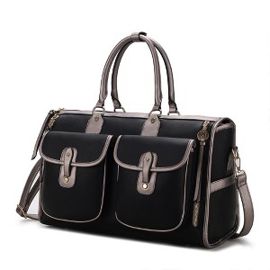 MKF Collection Genevieve Color Block Vegan Leather Women’s Duffle Bag by Mia K - 1 of 4