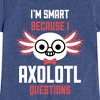 Girls' - Instant Message - Smart Axolotl Questions Fitted Short Sleeve Graphic T-Shirt - 2 of 4