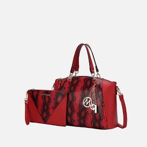 MKF Collection Addison Snake Embossed Women’s Tote Bag with matching Wristlet Pouch by Mia K - 1 of 3