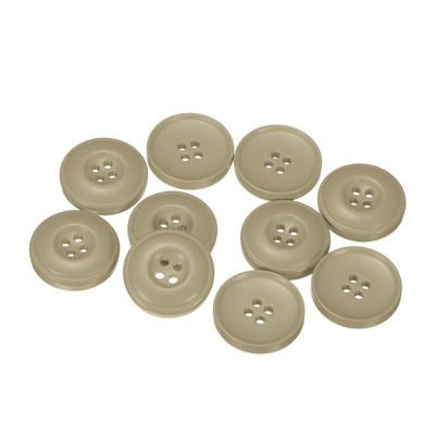 Unique Bargains Resin DIY Craft Flat 4-Hole Sewing Buttons 10 Pcs
