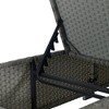 Okak 2-Piece Outdoor PE Wicker Lounge Chair Set,Handwoven Waterproof Chaise Loungers with 5-Position Adjustable for Garden,Deck,Poolside - 4 of 4