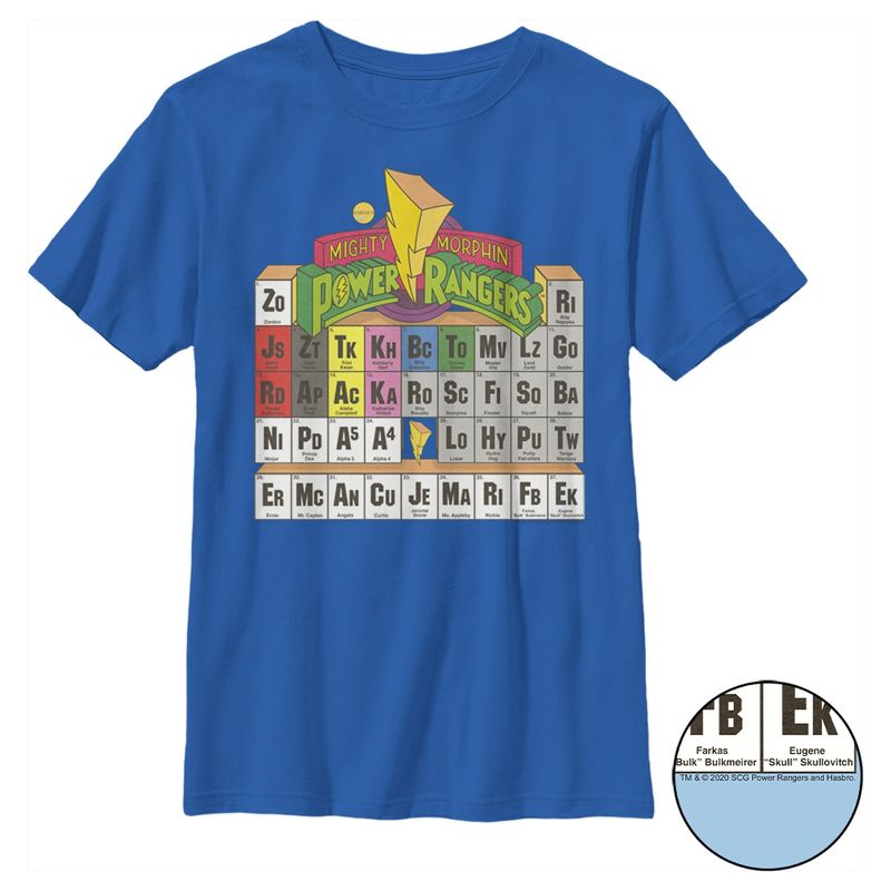 Boy's Power Rangers Periodic Table of Heroes T-Shirt, 1 of 6