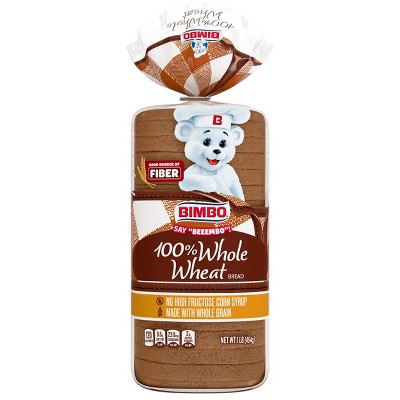 Bimbo 100% Whole Wheat Bread - 16oz