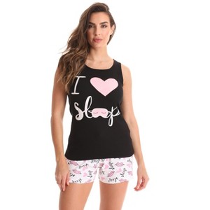 Just Love 100% Cotton Women Sleepwear Tank & Short Pajama Sets PJs - 1 of 3