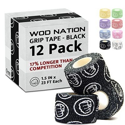 WOD Nation Weightlifting Hook Grip Tape - Bulk 24 Pack (23ft/Roll) for WeightLifting, Exercise & Cross Training - White