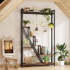 Gulches Rustic 7-Tier 70.9"H Plant Stand, Flower Shelf with 5 S-Hooks, Brown - 3 of 4