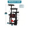 38.5in/60in/63in Gothic Halloween Cat Tree Tower With Coffin Bed, Top Perch, Spacious Condos, Spider Playthings, Comfy Hammock & Scratching Ladder - 2 of 4