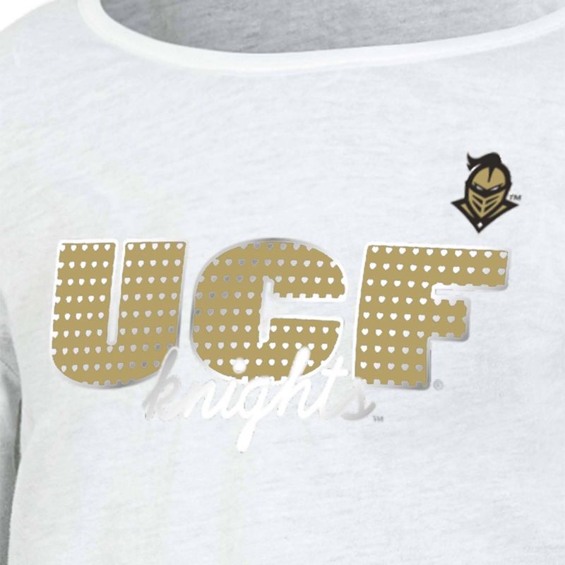 NCAA UCF Knights Girls&#39; White Long Sleeve T-Shirt, 3 of 4
