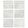 Wrapables Gold & Silver Foil Vines & Floral Nail Stickers - 3 of 4