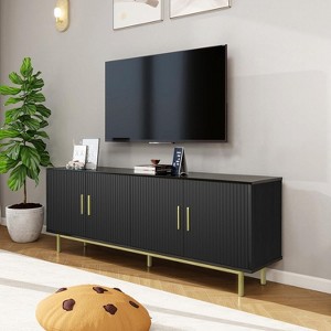 Dyonery 70" Fluted-Door TV Stand Entertainment Center with Storage - 1 of 4
