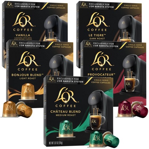 L'or Coffee Lovers Variety Pack Light Roast Coffee Capsules - 50ct