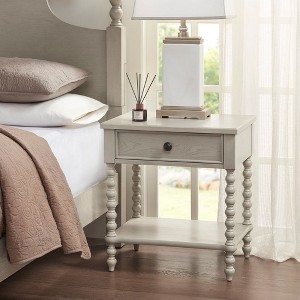 NicBex 1 Drawer Nightstand Modern Bedside Table with Open Storage End Table for Bedroom, Living Room, Study - 1 of 4